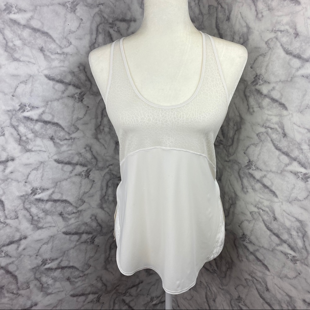 Lululemon White Twist & Train Tank Top
